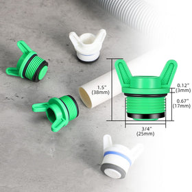 Nuanchu 34npt white plug top view for easy storage and quick use