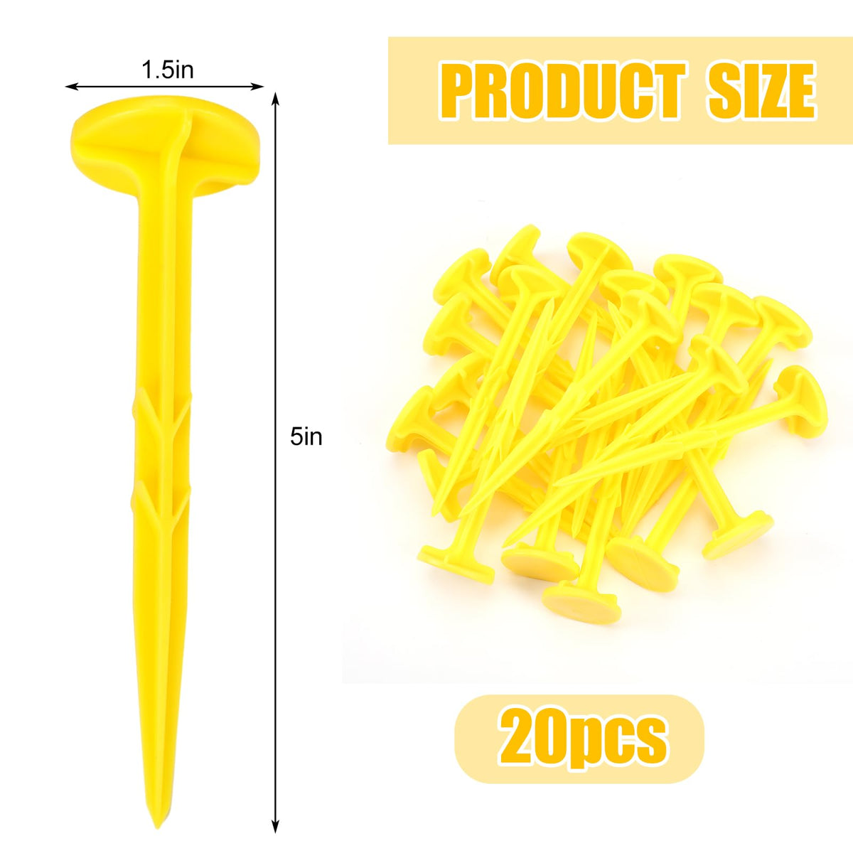Nuanchu yellow property line marker boosts boundary visibility for precise garden layouts