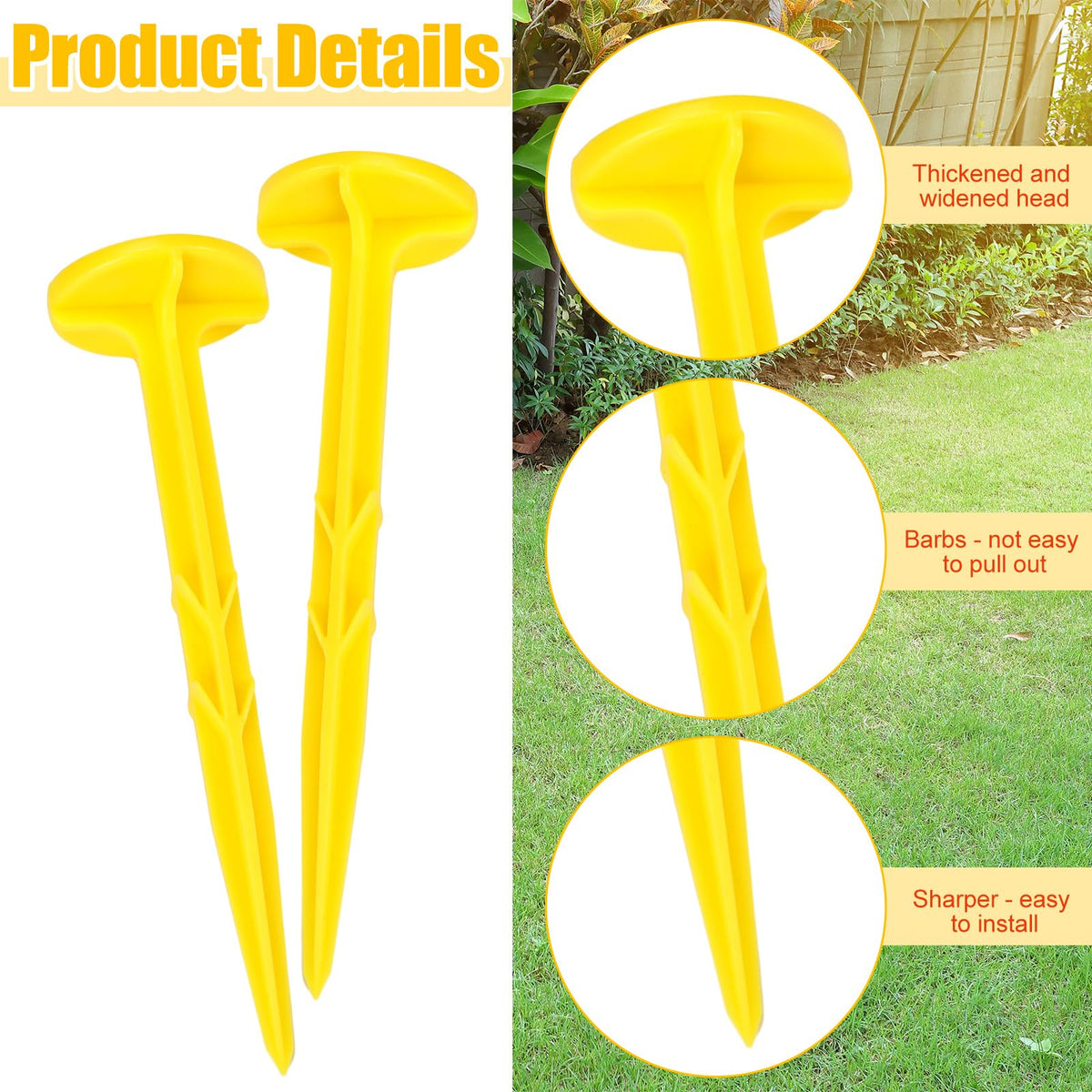 Nuanchu yard-edge stake provides high visibility marking for clean borders