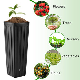 Nuenen durable plastic tree pots resist deformation during handling.