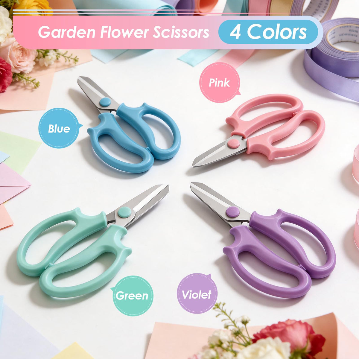 Nuepuxo flower scissors cutting flowers and plants with ease.