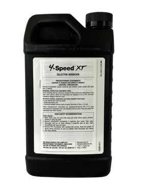 Packaging display of 4-Speed XT bottles for landscape professional use.