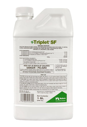 Nufarm Triplet SF bottle front view for convenient turf weed control planning