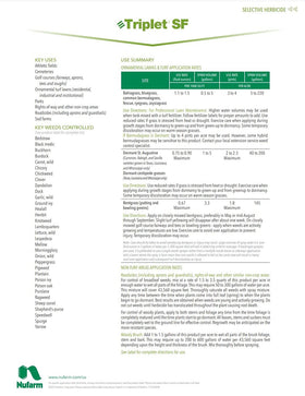 Nufarm Triplet SF turf application scene showing treated lawn