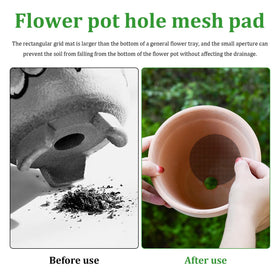 Nufiwra DIY bottom grid mat fit for various pot sizes to prevent soil loss.
