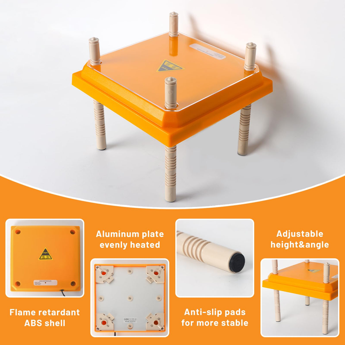 NUGRIART Brooder with aluminum bottom plate distributes heat evenly.