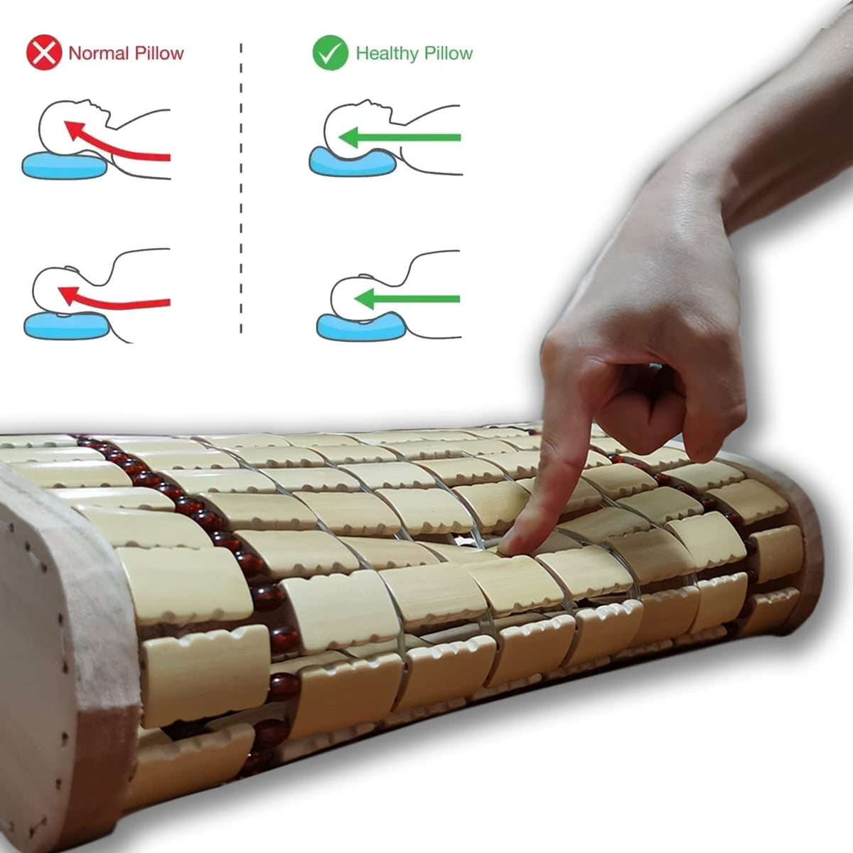 NUIBY bamboo wood edge detail highlighting durability in heat