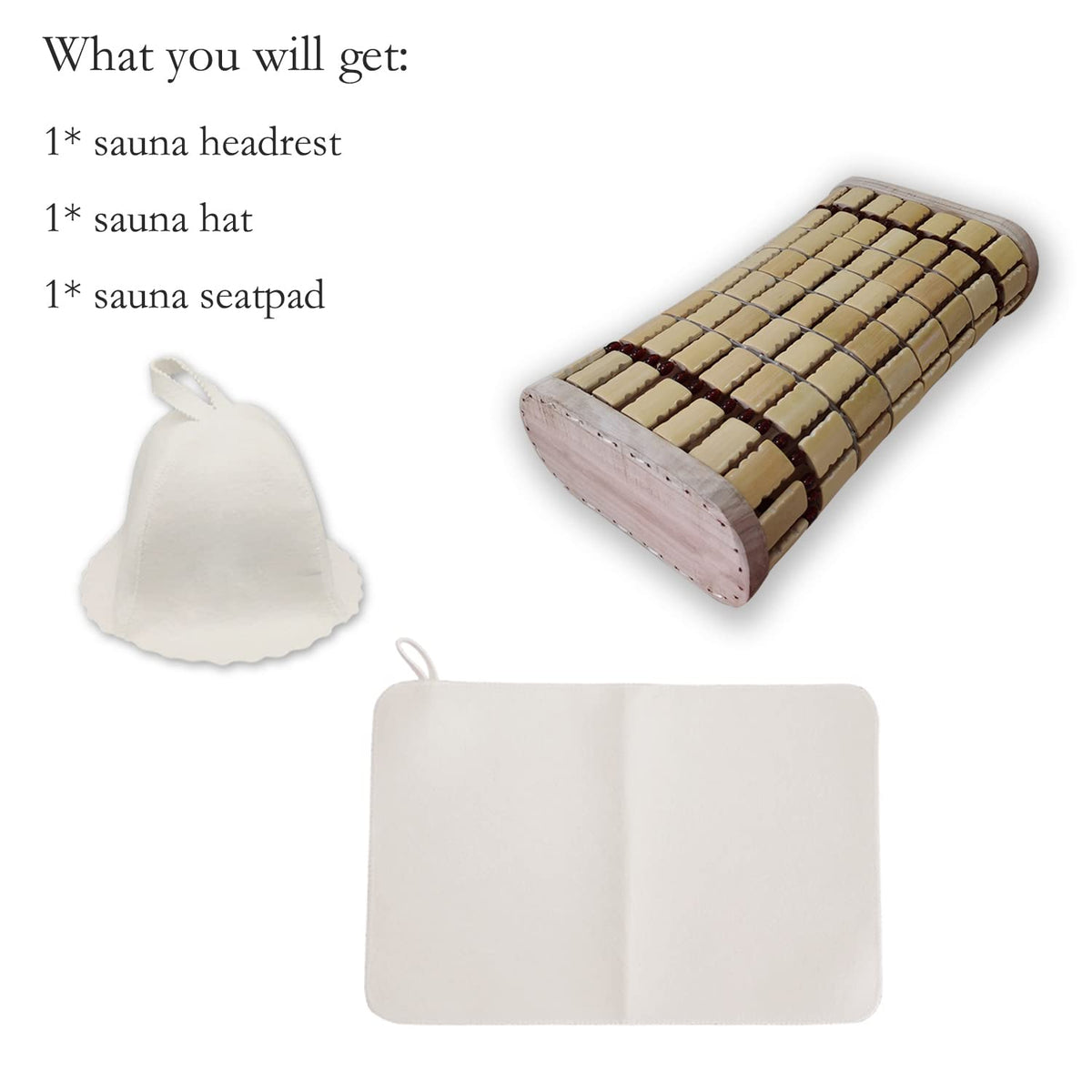 NUIBY felt sauna hat included for enhanced warmth and comfort