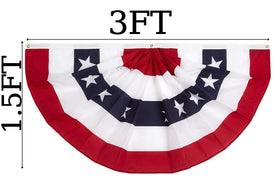 NUOGIC outdoor patriotic bunting flag draped for visibility
