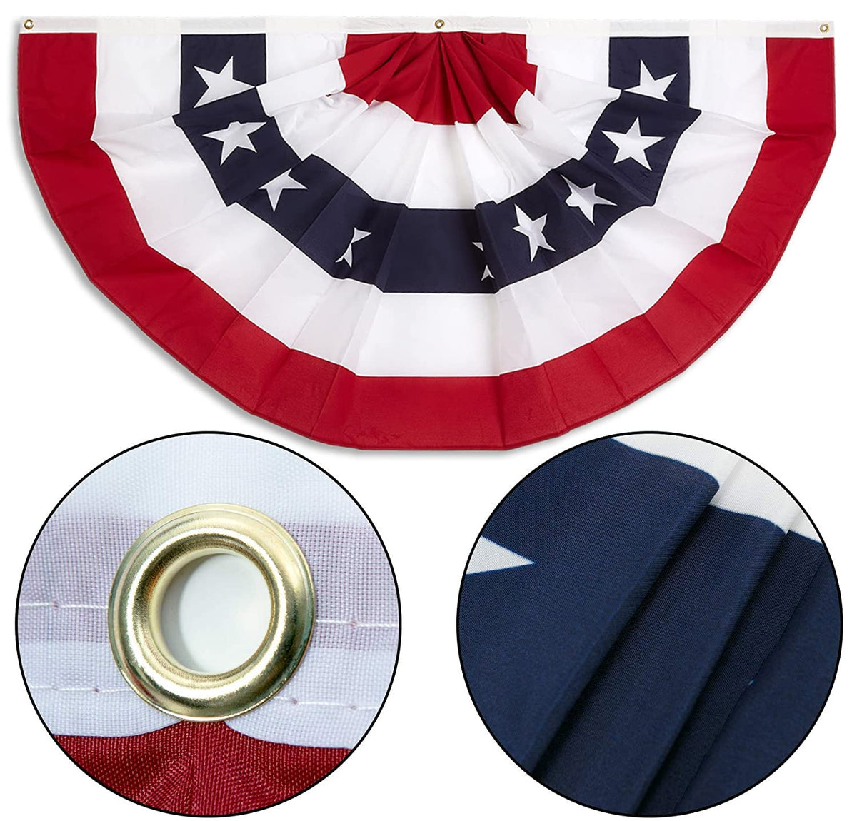NUOGIC USA stars and stripes double sided flag colors