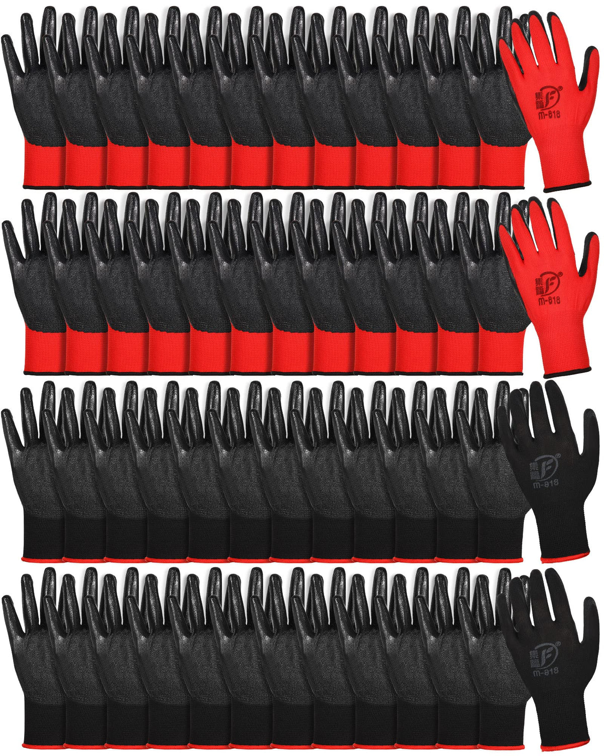 Nuogo 48-pair gardening gloves pack for versatile gardening tasks.