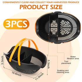 Nuogo harvest basket with removable dividers for organized storage.