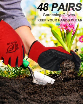 Nuogo rubber-coated work gloves provide protection and grip for demanding tasks.