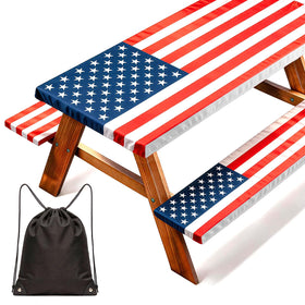 NUOLAN 6ft picnic table cover on a sunny outdoor setup protects the table during gatherings.