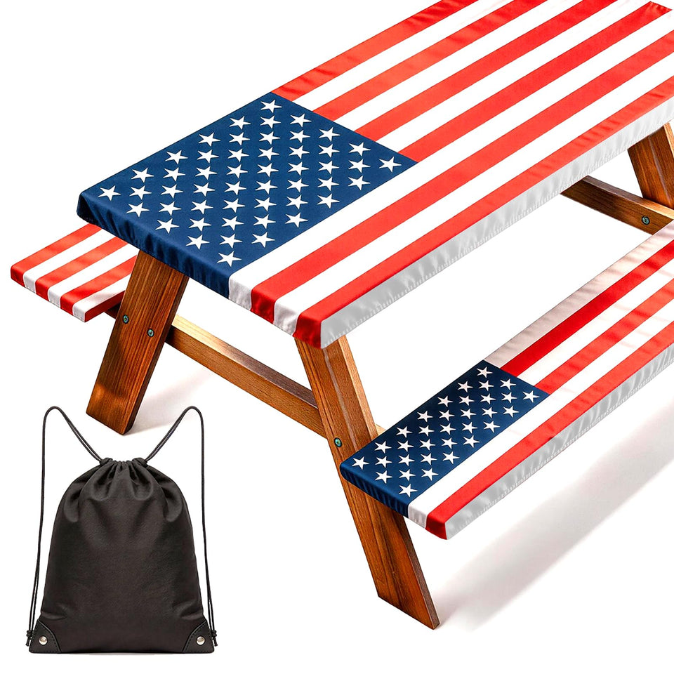 NUOLAN 6ft picnic table cover on a sunny outdoor setup protects the table during gatherings.