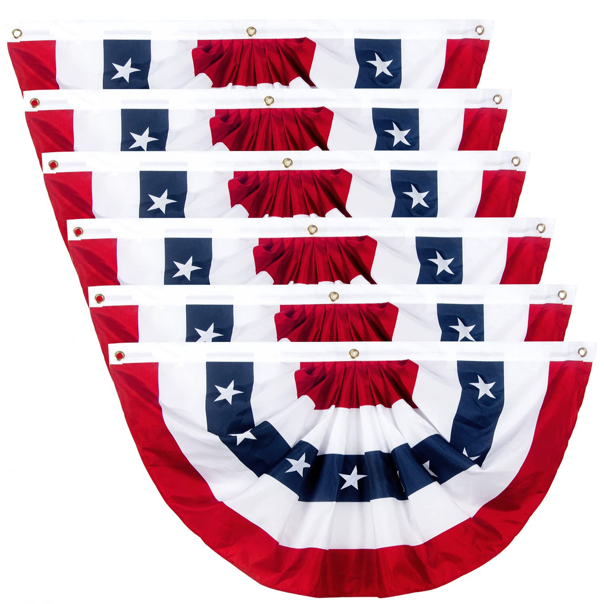 NUOLAN American patriotic bunting flag 3ft ready for outdoor display with vivid colors