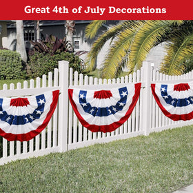 NUOLAN bunting with brass grommets and sturdy header for outdoor mounting.