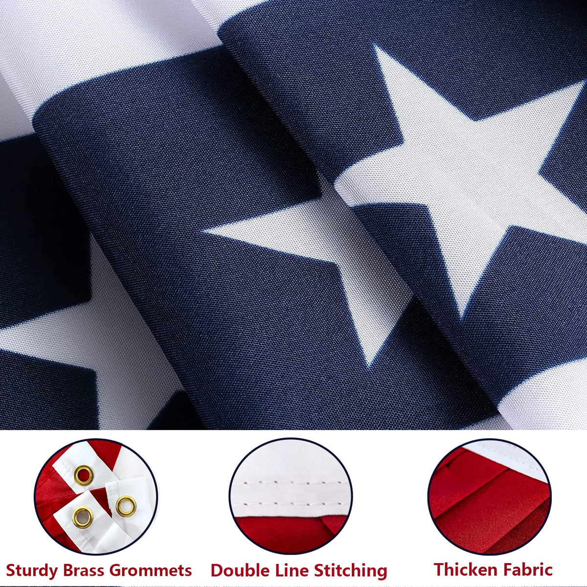 NUOLAN four-flag pack ideal for coordinated outdoor celebrations and multiple locations.