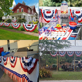 NUOLAN patriotic bunting ready for Fourth of July celebrations and community events.