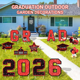 NUOLAN front-yard graduation decor red enhances curb appeal.