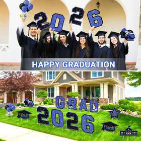 NUOLAN front-yard display of graduation signs for welcoming celebrations