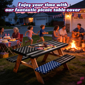 NUOLAN complete patriotic setup ideal for picnics and barbecues.
