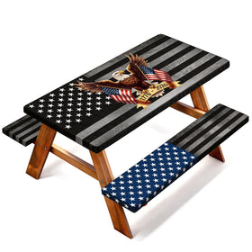 NUOLAN picnic table cover 72x30 on a table for outdoor gatherings.