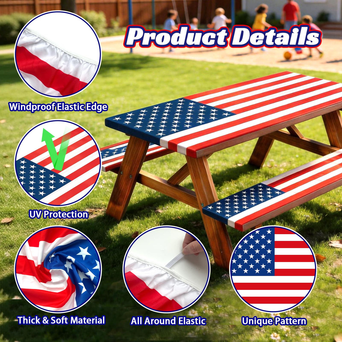NUOLAN windproof elastic edge keeps the cover in place during breezy conditions.