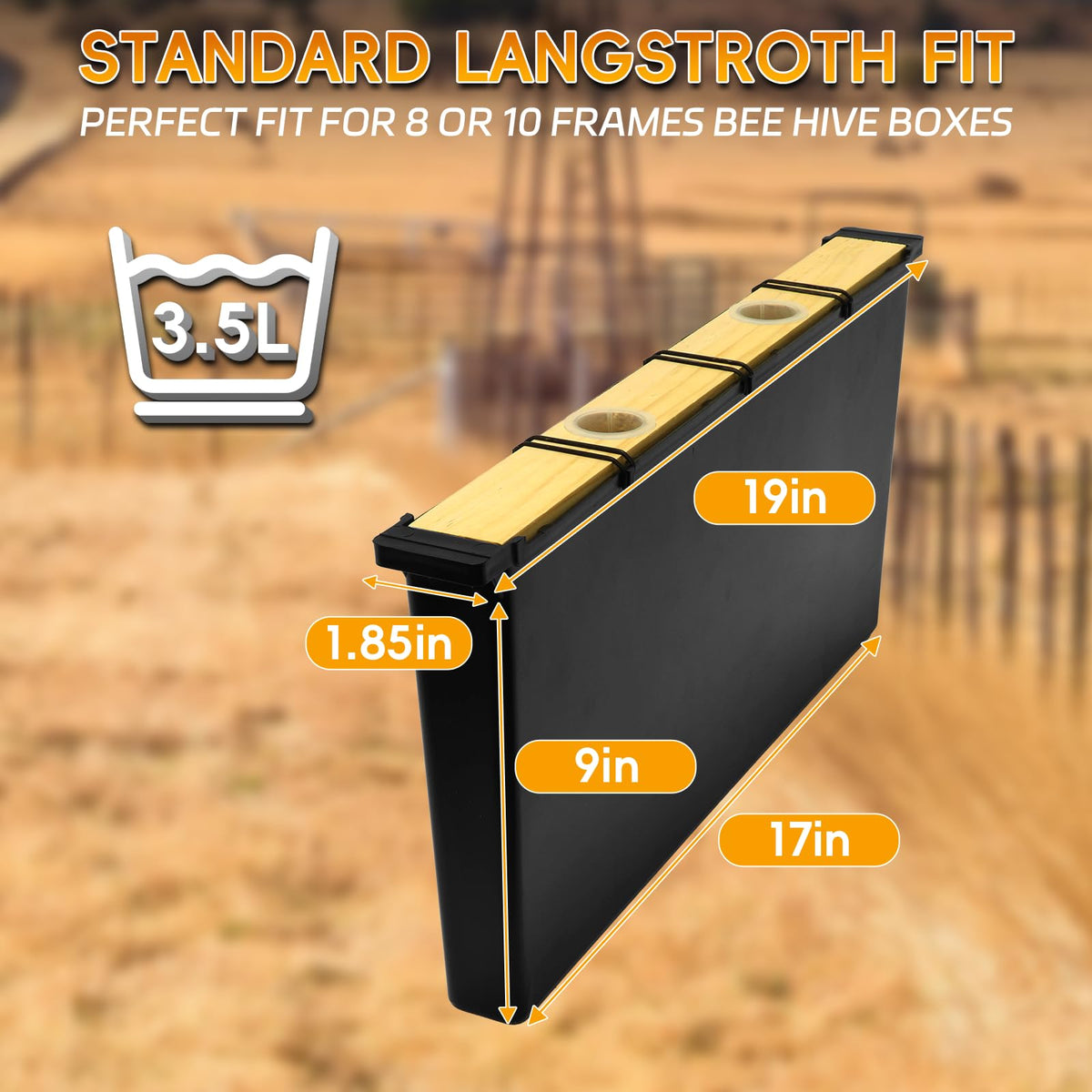 NUOMIC Langstroth-standard-feeder fit for common hives.