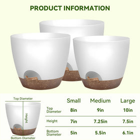 Nuotuv 9-inch pot provides robust drainage for thriving herbs and flowers.