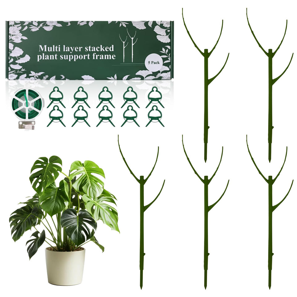 Nuotuv Monstera stackable stake 11inch provides discreet indoor support for climbing vines