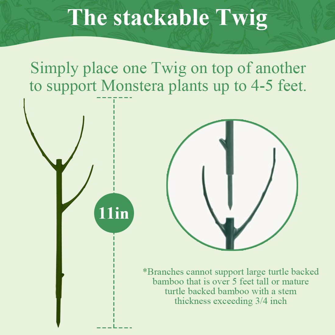 Nuotuv stackable stake edge-design enables gentle insertion for root-friendly training