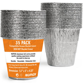 NUPICK grease bucket liner for Traeger Pro Series in action, keeps the bucket clean
