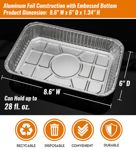 NUPICK 6415 drip pans dimensions base 7-1-2x5, precise fit for many grills.