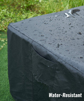 NUPICK all-weather fire pit cover for propane tables keeps gear ready.