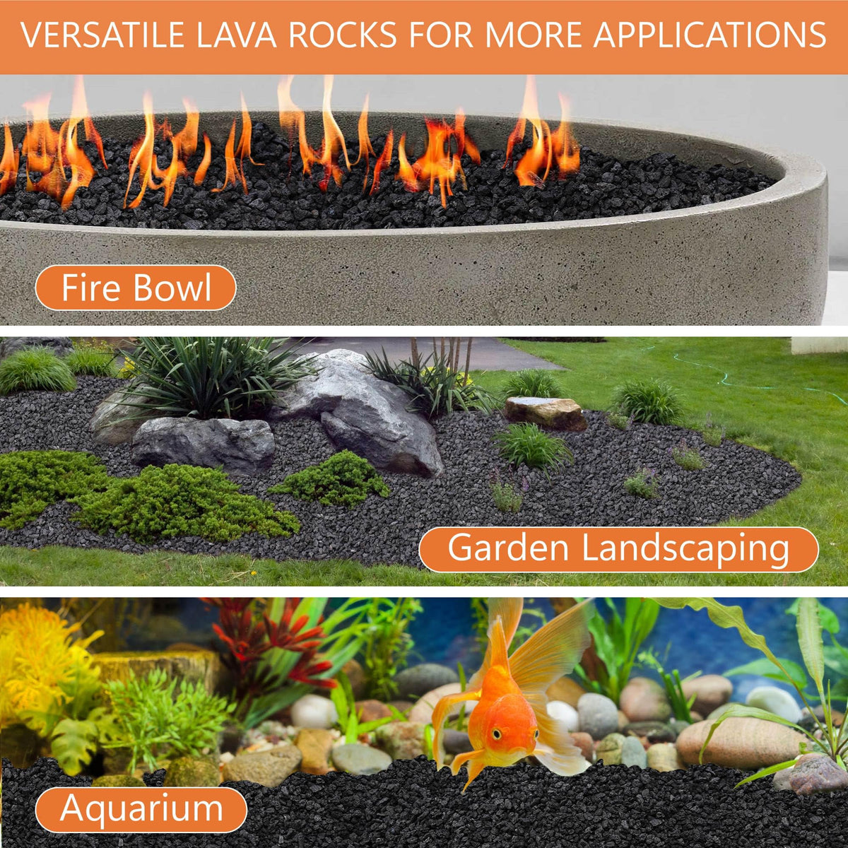 NUPICK lava rocks for fire pits add color, durability, and heat-safe ambiance.