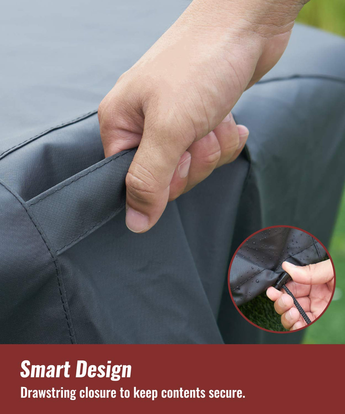 NUPICK durable outdoor cover helps preserve your fire pit surface.