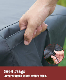 NUPICK durable outdoor cover helps preserve your fire pit surface.
