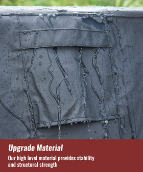 NUPICK elastic-bottom wind-resistant fire pit cover for secure fit.