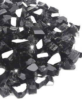 NUPICK fire glass 20lb black half-inch adds bold style to your fire pit