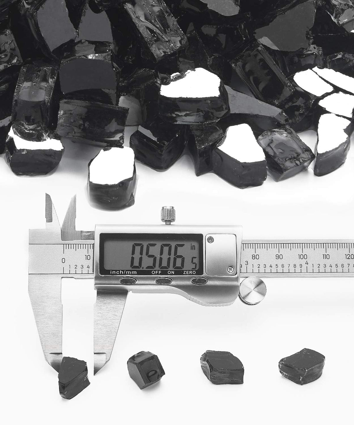 NUPICK fire glass reflective mirror finish enhances ambience day and night
