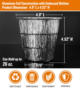 NUPICK grease bucket liner inside bucket for cleaner, faster grilling cleanup.