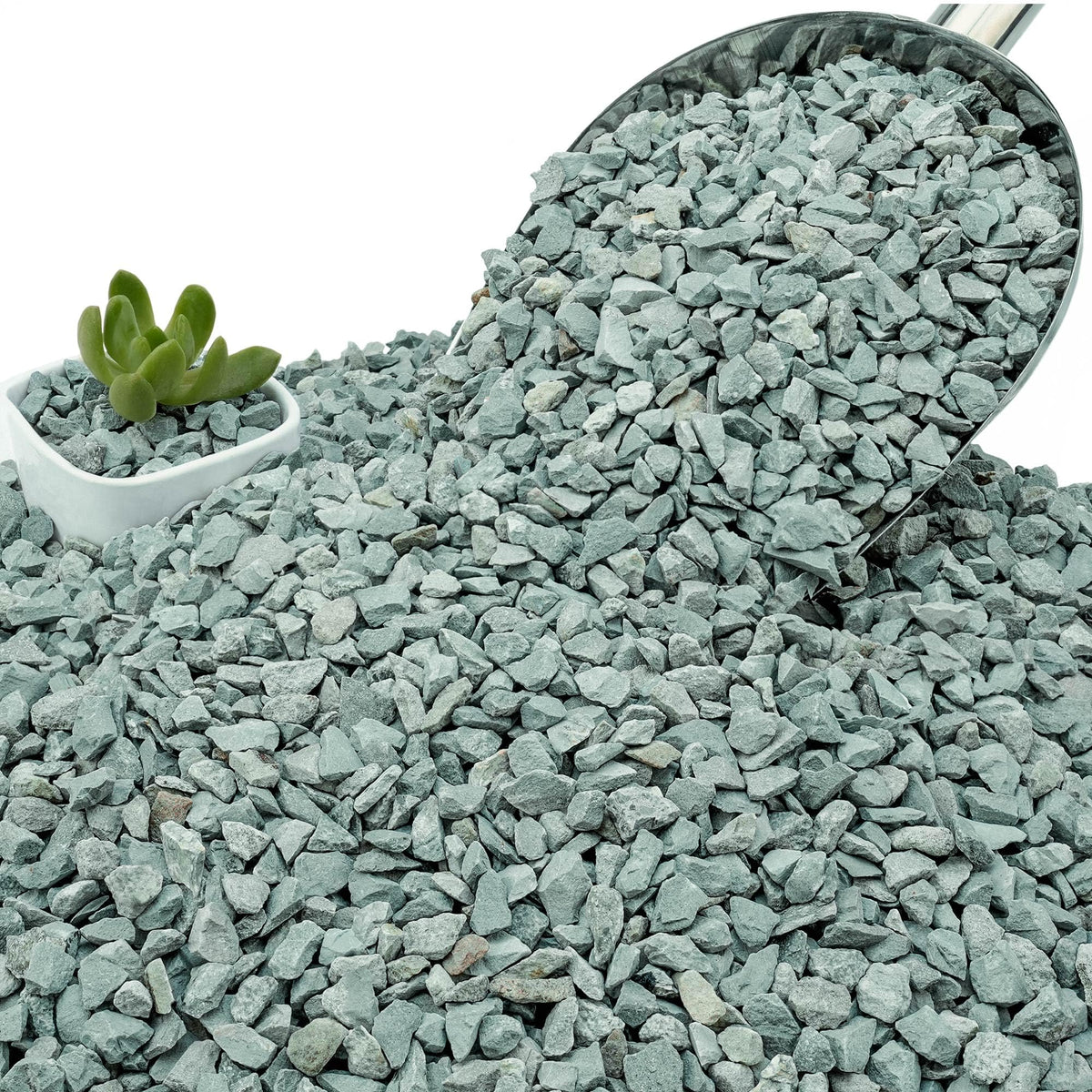 NUPICK green zeolite top dressing for succulents adds vibrant color and a tidy finish