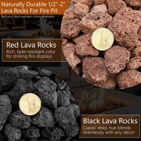 NUPICK lava rock pre-washed to reduce dust and maintenance.
