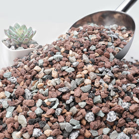 NUPICK lava rocks colorful mix 3/8 inch provide vibrant soil topping and drainage.