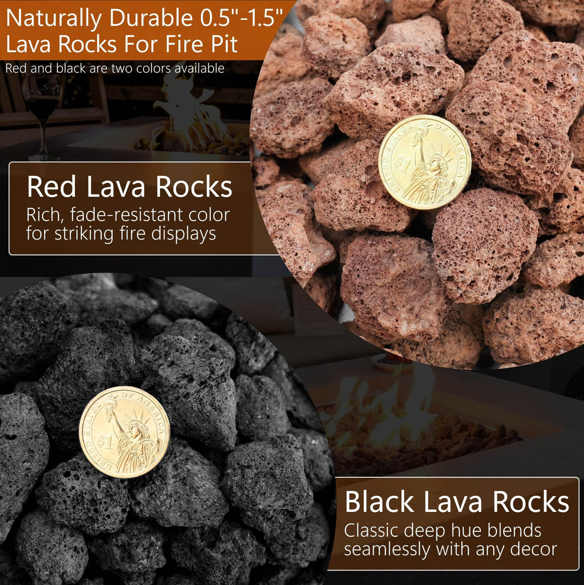 NUPICK lava rocks are pre-washed with low dust for easy use.