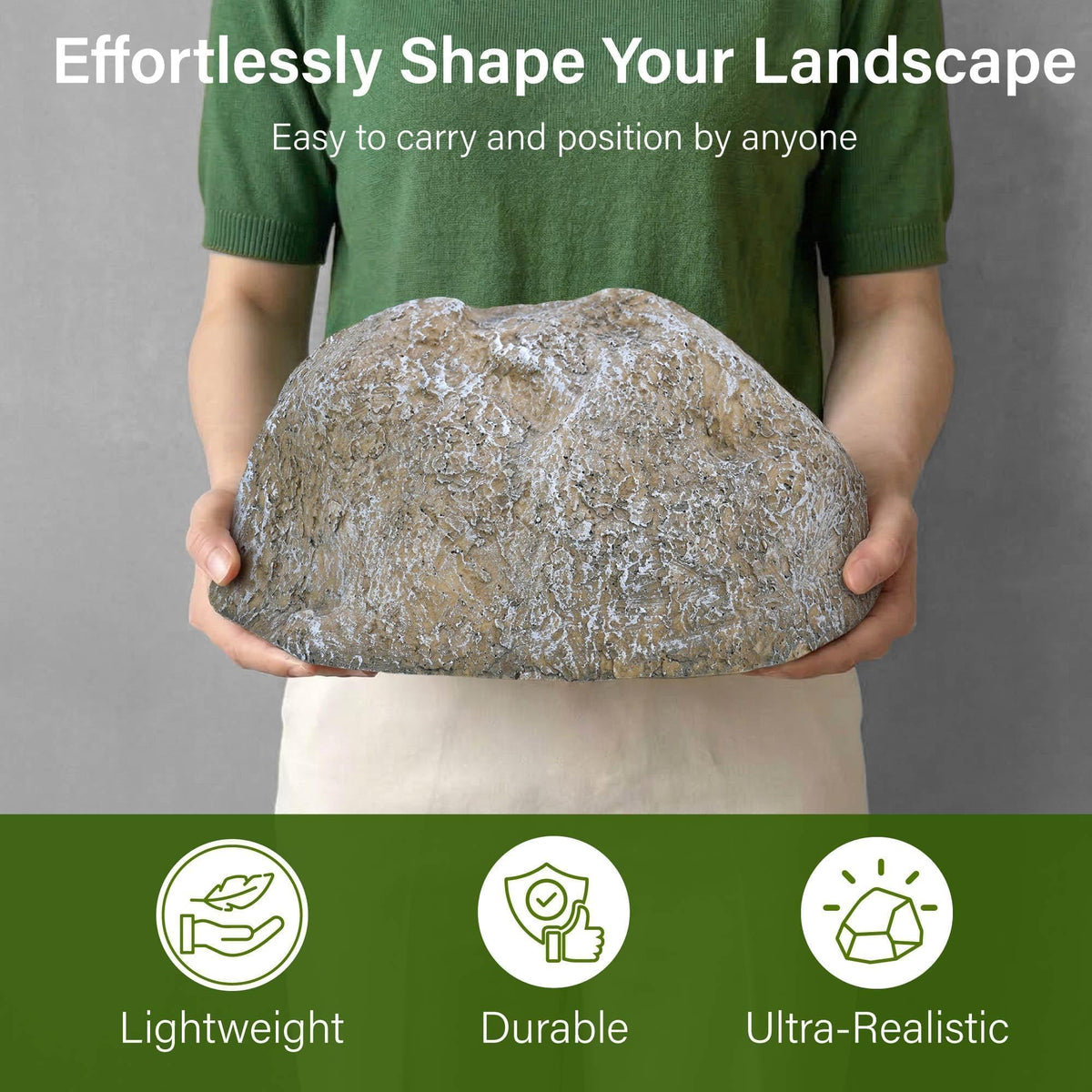 NUPICK outdoor rock cover on poolside creates natural ambiance without bulk.