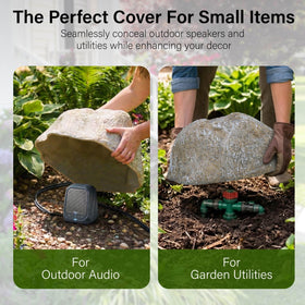 NUPICK rock cover with stakes offers secure placement during breezy days.