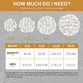 NUPICK white river rocks vase fillers for decorative arrangements.