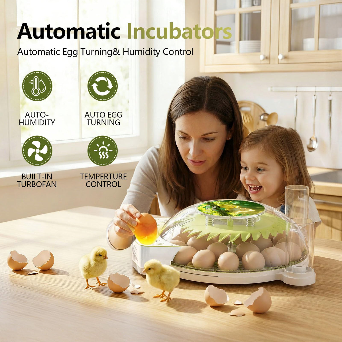 NUPLEA incubator shows automatic turning to support even embryo development.